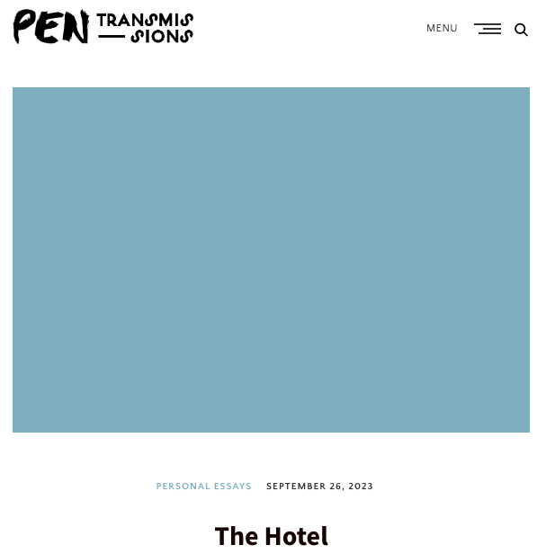 The Hotel | PEN Transmissions